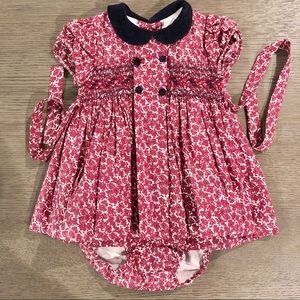 La Coqueta smocked bloomer dress set